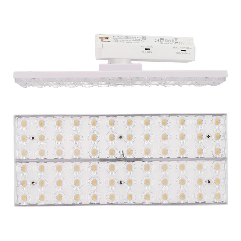 Lumiaria de calha LED CCT de 30 W 