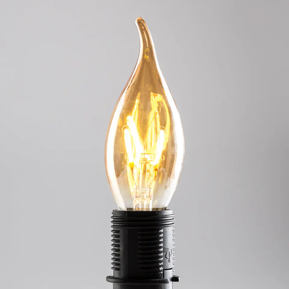 LÃ¢mpada LED E14 4W 380Lm 2700ÂºK Filamento 40.000H [WR-C35T-4W-R] 2