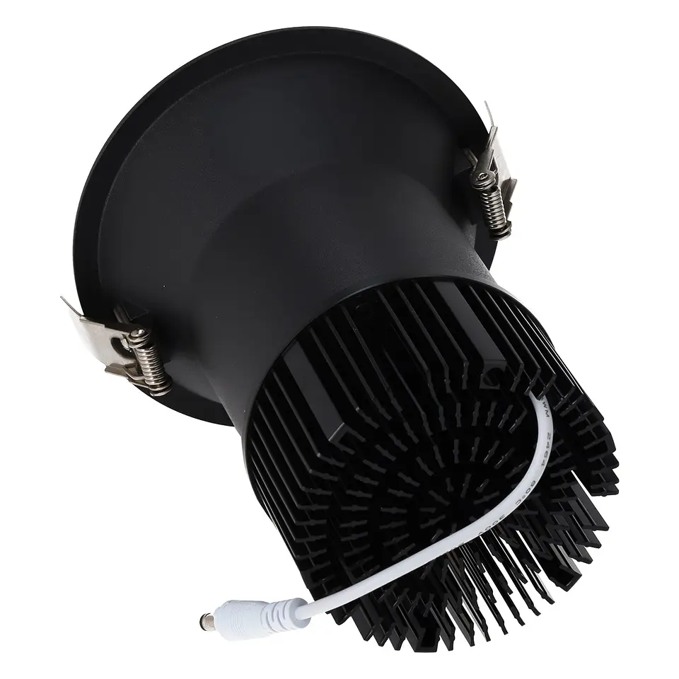 LuminÃ¡ria de encastrar LED 15W 90lm/W CRI>95 4000K Driver Lifud 50.000H Branco Natural Preto 3