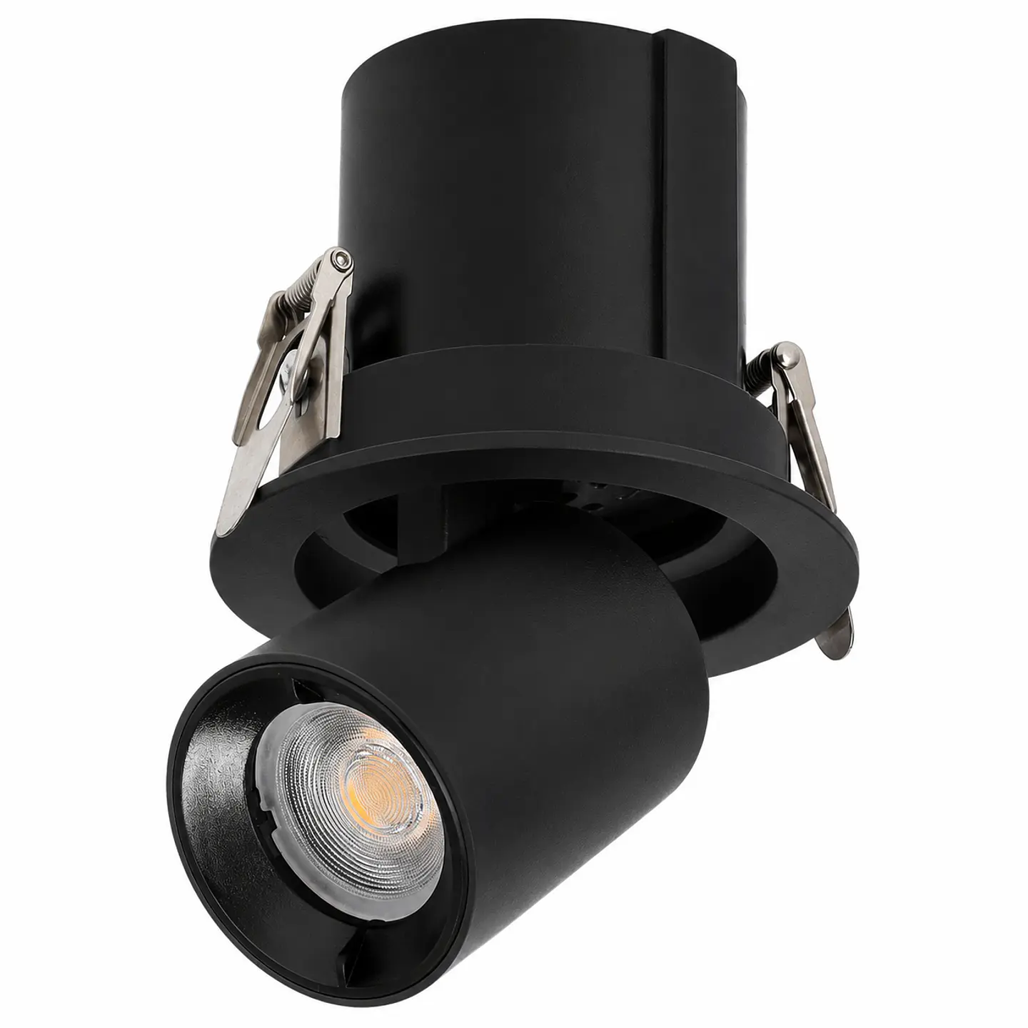 LuminÃ¡ria de encastrar LED ajustÃ¡vel de 10W, CRI>90, 90lm/W, 4000K, driver Lifud, 50.000H, branco natural, preta 2