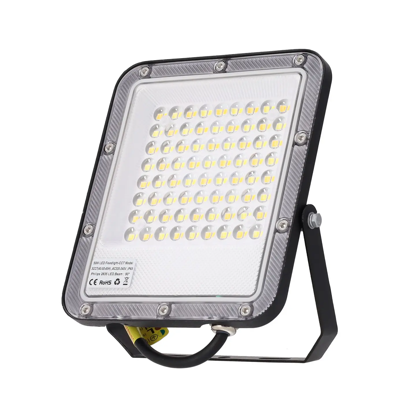 Refletor LED 50W 110Lm/W 90Âº 220-240VAC IP65 CCT (Tom de Luz RegulÃ¡vel) 4000/5000/6500ÂºK 1