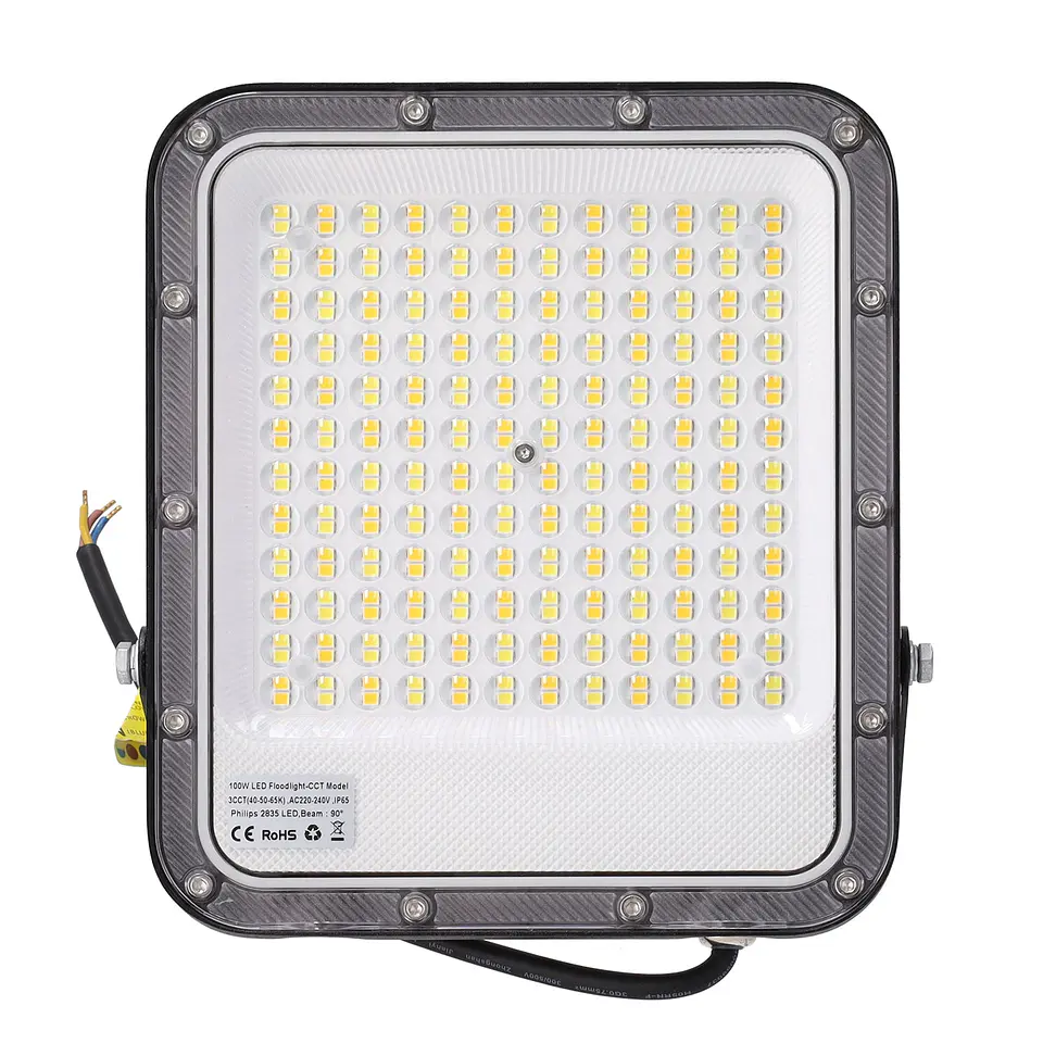 Refletor LED 100W 110Lm/W 90Âº 220-240VAC IP65 CCT (Tom de Luz RegulÃ¡vel) 4000/5000/6500ÂºK 3