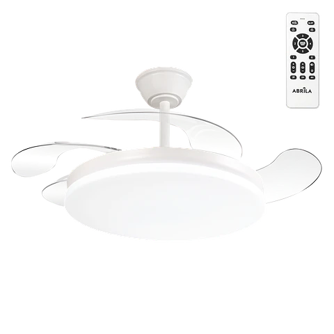 Ventilador CC Trident, FunÃ§Ã£o VerÃ£o-Inverno, 59 W, Branco, 4 PÃ¡s, 107D, 6980 LM, Dimmer, Controle Remoto + Timer + MemÃ³ria, 3000