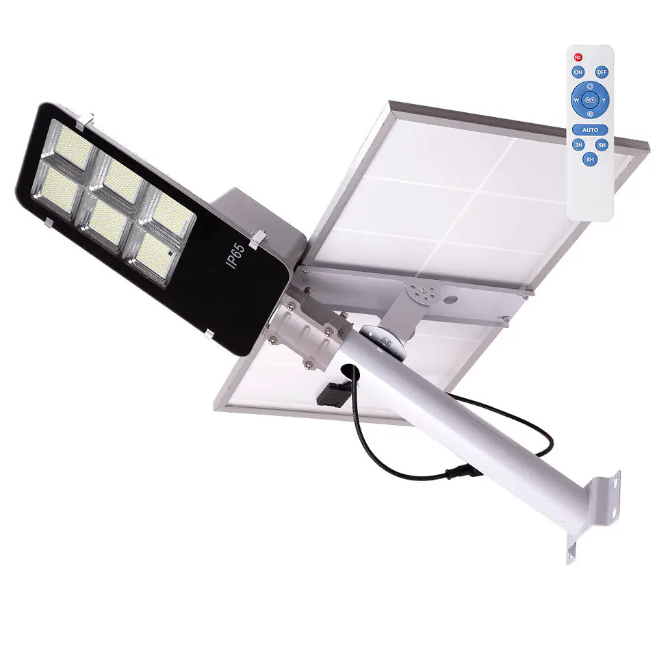 Luz de rua LED solar - controle remoto - painel Regulavel: 6V 400W Bateria: 3,2V 35000MaH [HO-FAR-SOL-400W-WW] 1