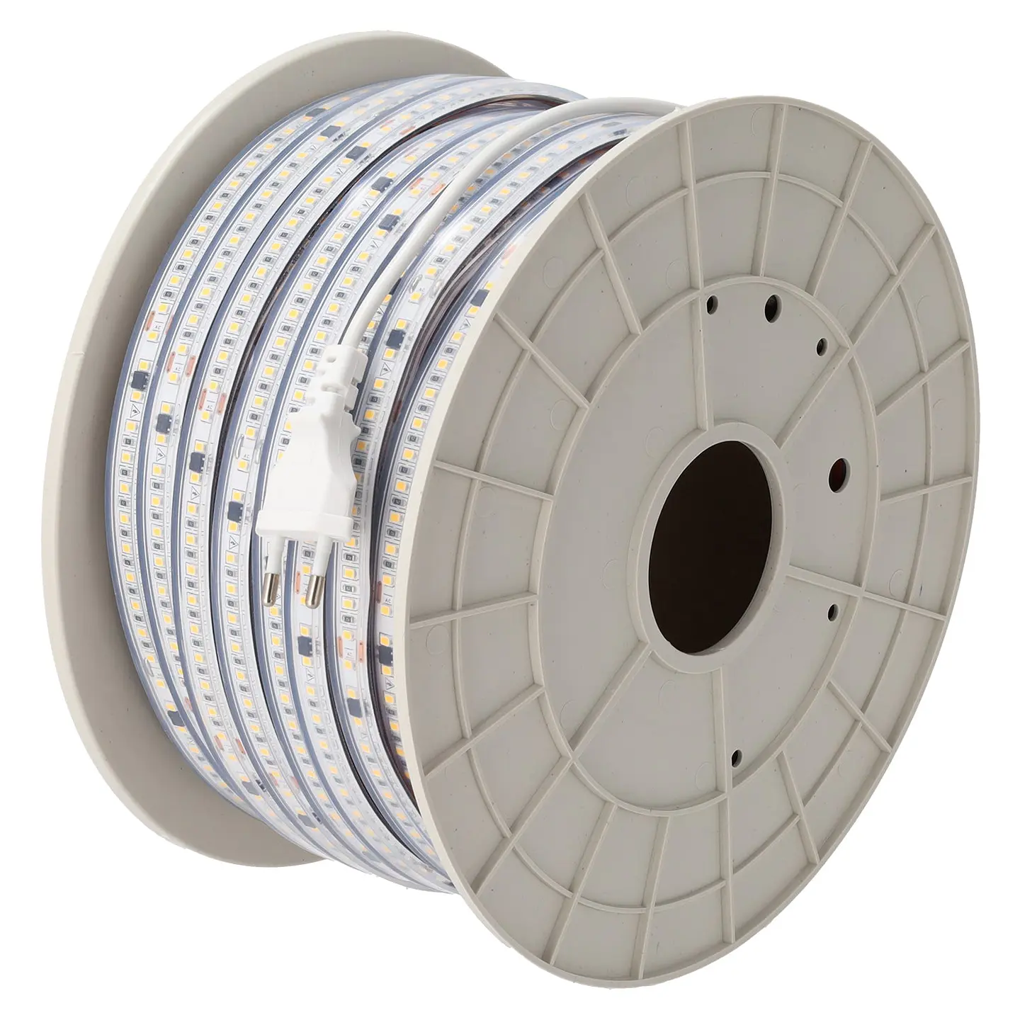 Fita de LED SMD 2835 Driver Livre 16W/M 1600Lm/M 220VAC IP65 6000ÂºK Rolo 50M 2