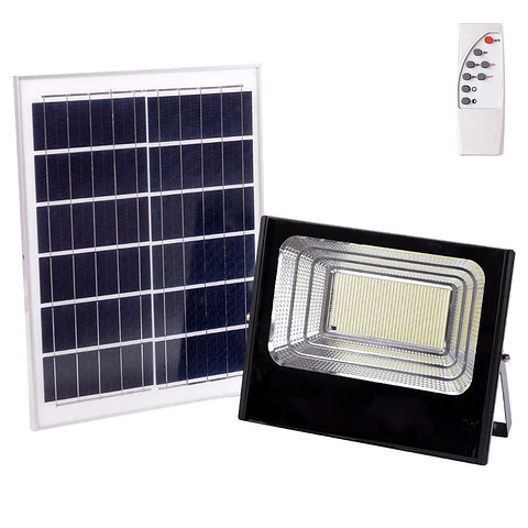 Holofote LED solar 200W 6500K Painel: 6V/20W Bateria: 3,2V/15000MaH Controle remoto [HO-SOLARFL-200W-01]