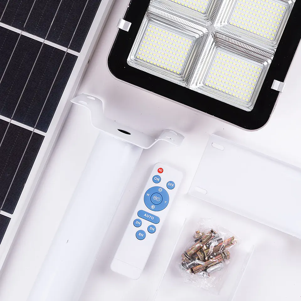 Luz de rua LED solar - controle remoto - painel Regulavel: 6V 400W Bateria: 3,2V 35000MaH [HO-FAR-SOL-400W-WW] 5