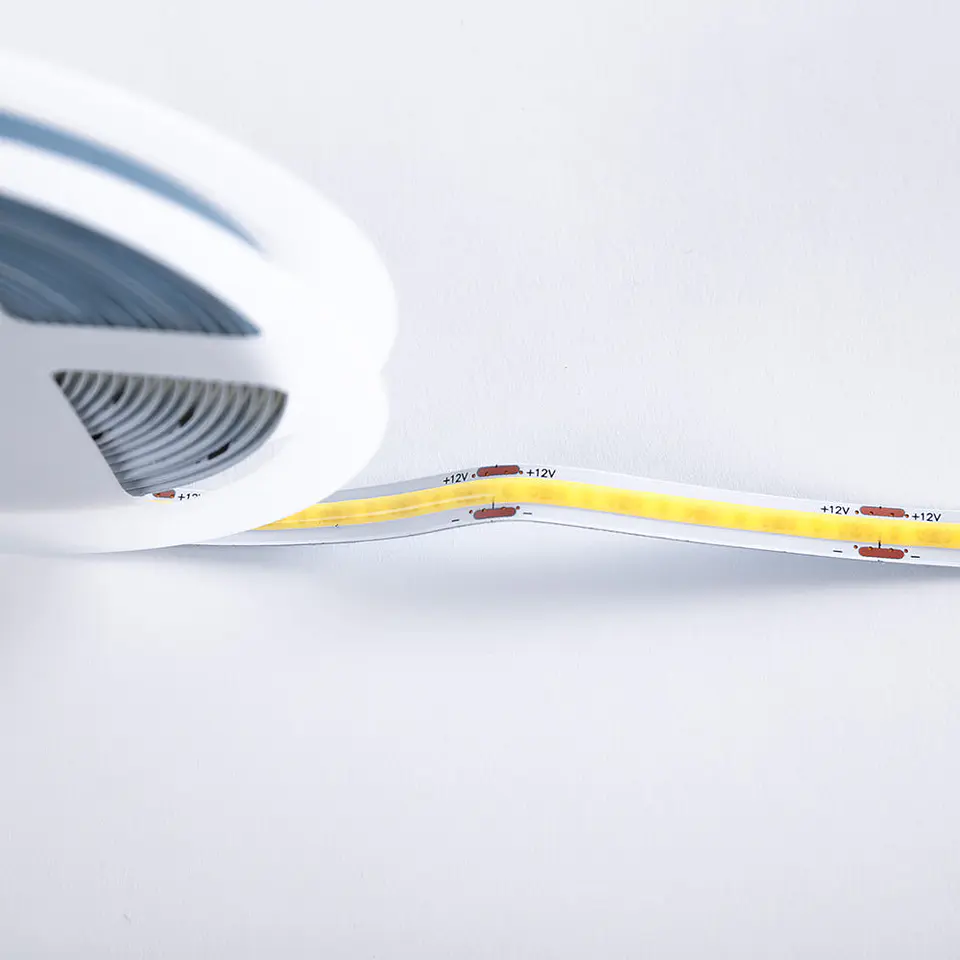 Faixa de 320 LEDs/M 50W 4700Lm CRI90 2700ÂºK COB 12VDC IP20 8mm Largura x5M 40.000H [CA-COB-320-12DC-WW]-Branco Quente 4
