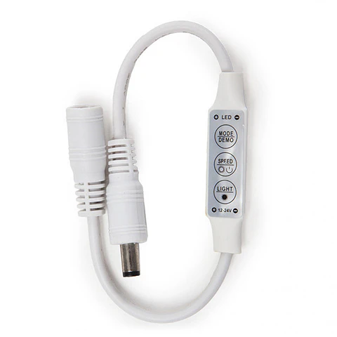 Controlador-Dimmer Mini Tira LED Led Cor Asnica 12-24Vdc â–º 144W