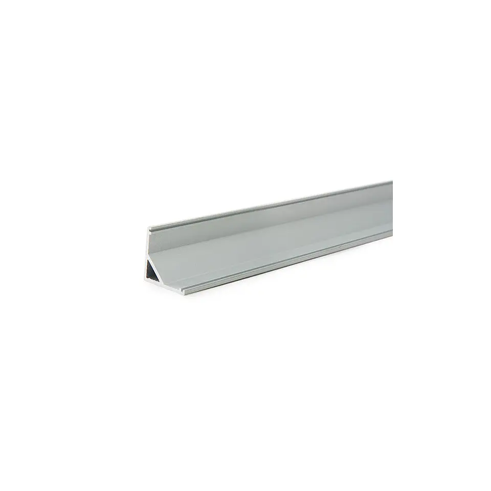 Perfil AlumÃ­nio Para AÂ Tira LED Led InstalaÃ§Ã£o Cantos - DifusorÂ Leitoso X 1M 2