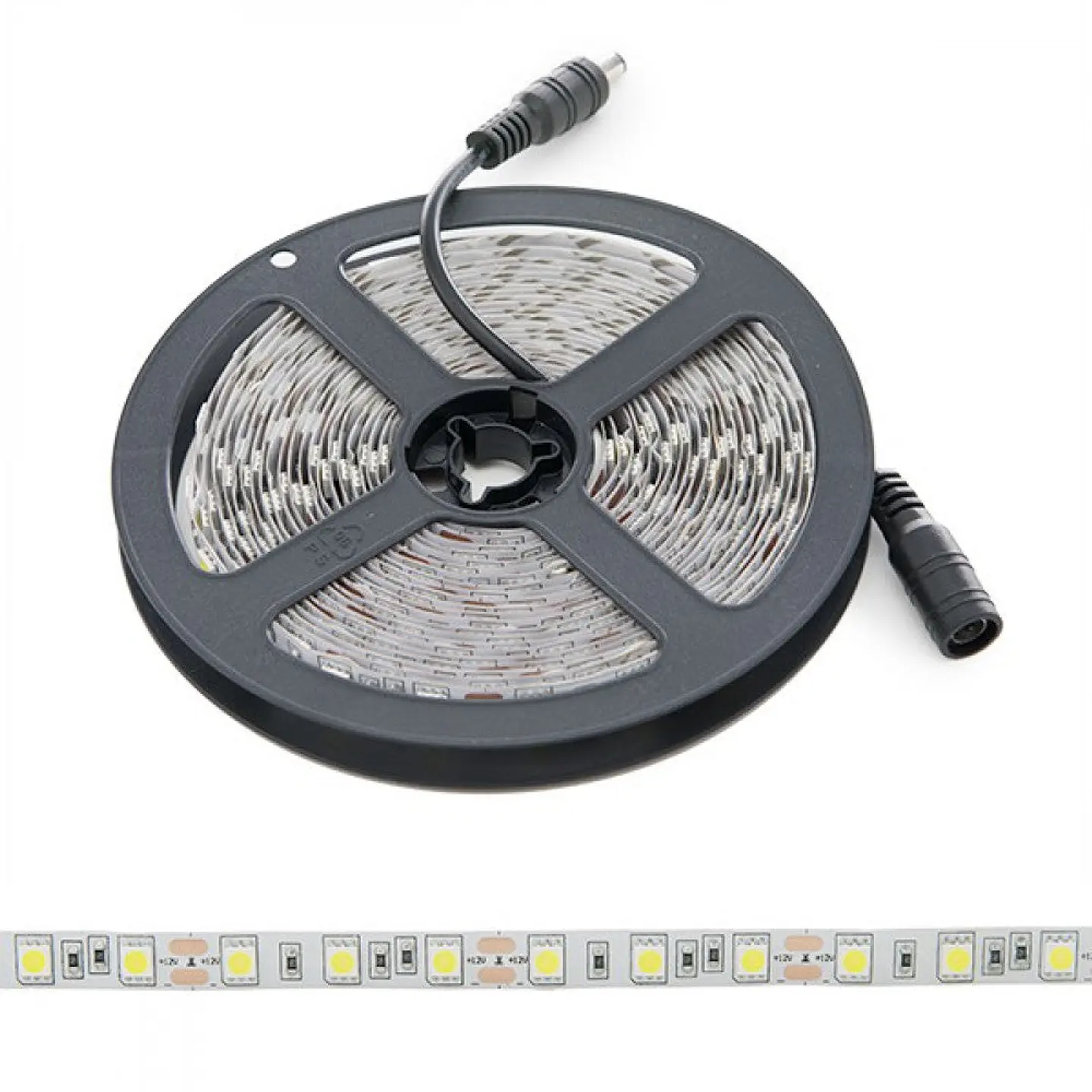 Faixa de 300 LEDs 72W 3.780Lm CRI85 4200ÂºK SMD5050 12VDC x5M 40.000H [PL219009NW]-Branco Natural 1