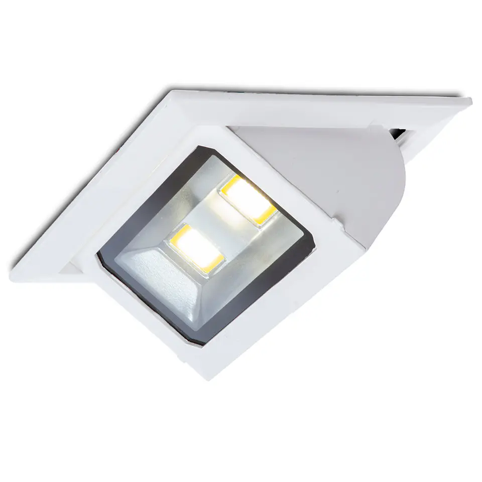 Foco Downlight LED 40W 3.600Lm 6000ÂºK Retangular InclinÃ¡vel 40.000H [WR-RECTBAS-40W-CW] 2