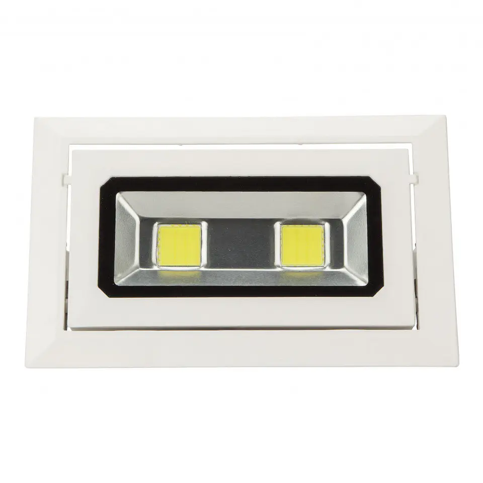 Foco Downlight LED 40W 3.600Lm 6000ÂºK Retangular InclinÃ¡vel 40.000H [WR-RECTBAS-40W-CW] 3