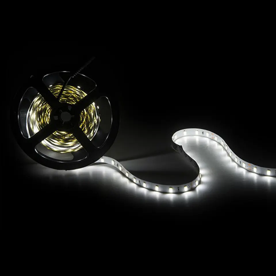 Faixa de 300 LEDs 40W 3760Lm CRI85 2700ÂºK SMD2835 24VDC IP20 x5M 40.000H [GR-RDT2835-60-24-WW]-Branco Quente 5