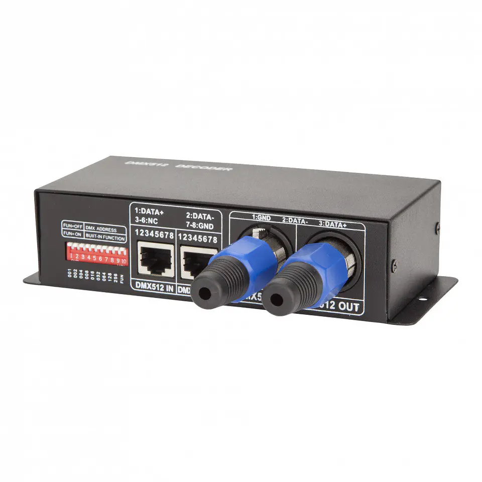 Controlador Dmx512 Rgb 12/24Vdc 3 Canais 8A â–º 288/576W 3
