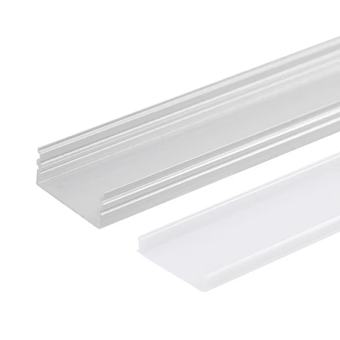 Perfil Aluminio Para A Tira LED Led Em Dobro - Difusor Leitoso X 2M