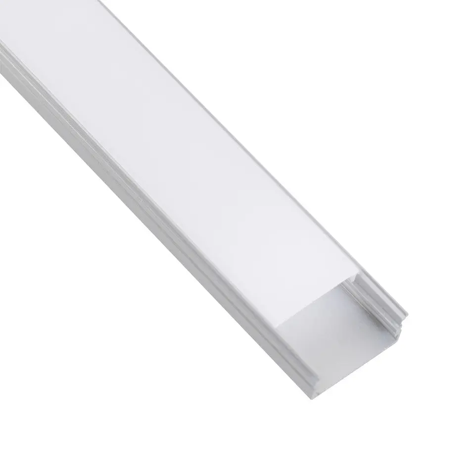 Perfil AlumÃ­nio Para AÂ Tira LED Led Em Dobro - DifusorÂ Leitoso X 2M 3