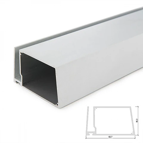 Perfil Aluminio Para A Tira LED Led Prateleiras Vidro Espessura 8Mm - Alojamento Do Transformador X 2M