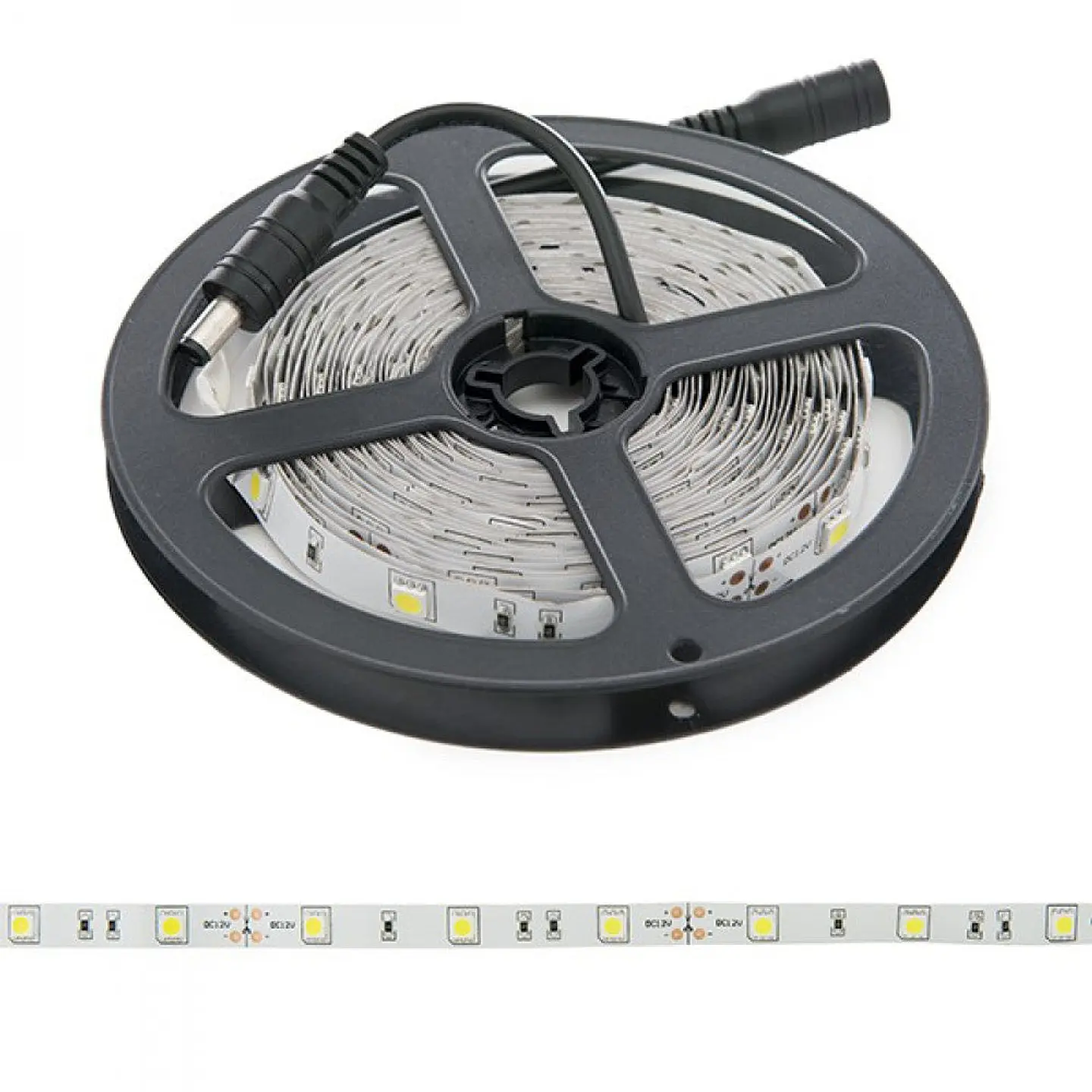 Faixa de 150 LEDs 36W 2.100Lm CRI85 6000ÂºK SMD5050 12VDC x5M 40.000H [PL219007W]-Branco Frio 1