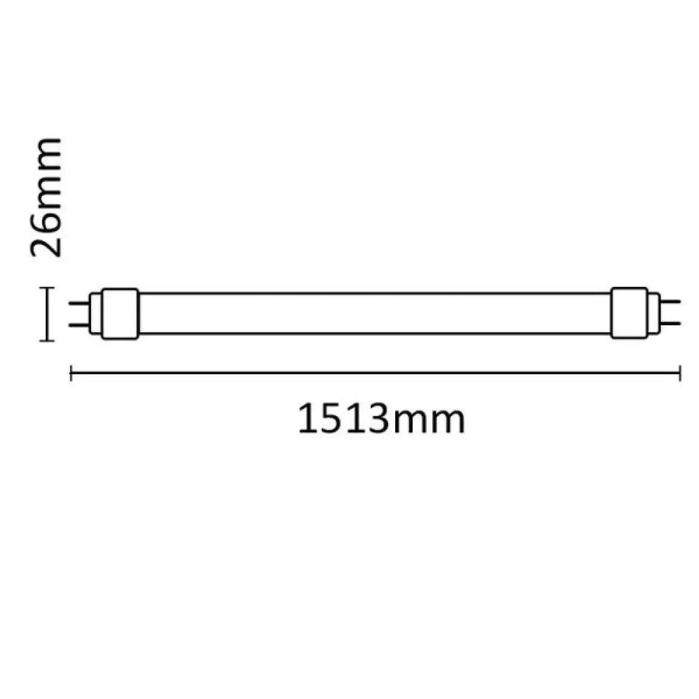 Tubo LED Asalite Vidro G13 22W 2200Lm 3000K IP20 [ASAL-0078] 3