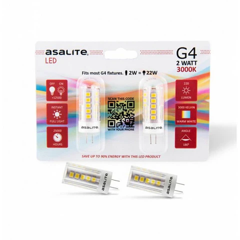 Lampada LED Asalite G4 2W 220Lm 3000K IP20 [ASAL-0097]