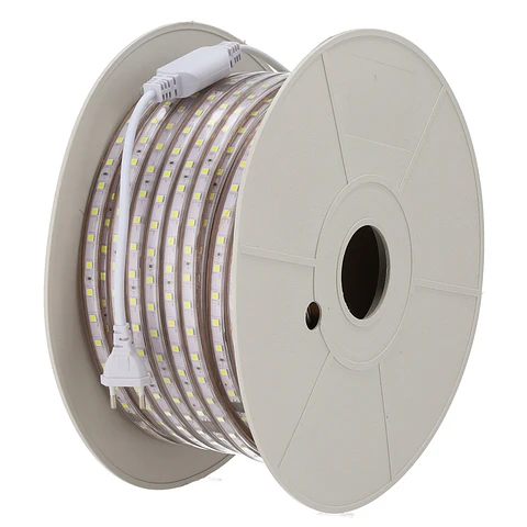 Faixa de 60 LEDs/M 500W 42.000Lm SMD5050 220VAC IP65 x50M 40.000H [HO-220-60-50M-B]