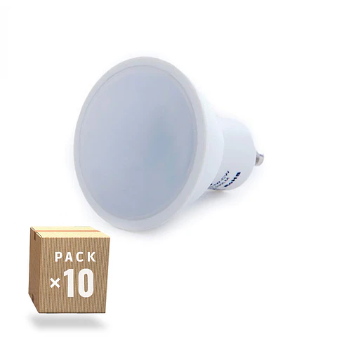 Pacote de 10 Lampadas LED GU10 7W 486Lm 2700ºK 10 40.000H [SKY-GU10-7W-WW-PK10-AP]