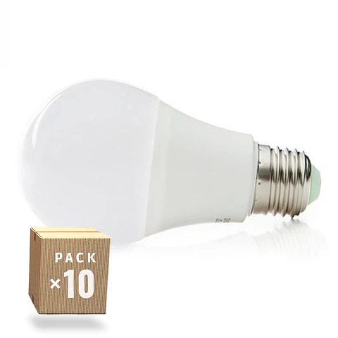 Pack de 10 Lampadas LED EsfÃ©ricas Aluminio/PC E27 9W 810Lm 40.000H