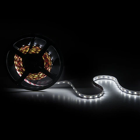 Faixa de 300 LEDs 60W 14100Lm 2700ºK SMD5252 12VDC IP20 x5M 50.000H [WM-5252-300-WW]-Branco Quente