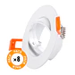 Pacote 8 Anel Downlight InclinÃ¡vel Circular AlumÃ­nio Branco93Mm - Thumbnail 2