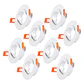 Pacote 8 Anel Downlight InclinÃ¡vel Circular AlumÃ­nio Branco93Mm - Thumbnail 3