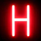 Letra LED Neon H Largura 97MmÂ Alto 161Mm Fundo 38Mm - Thumbnail 2