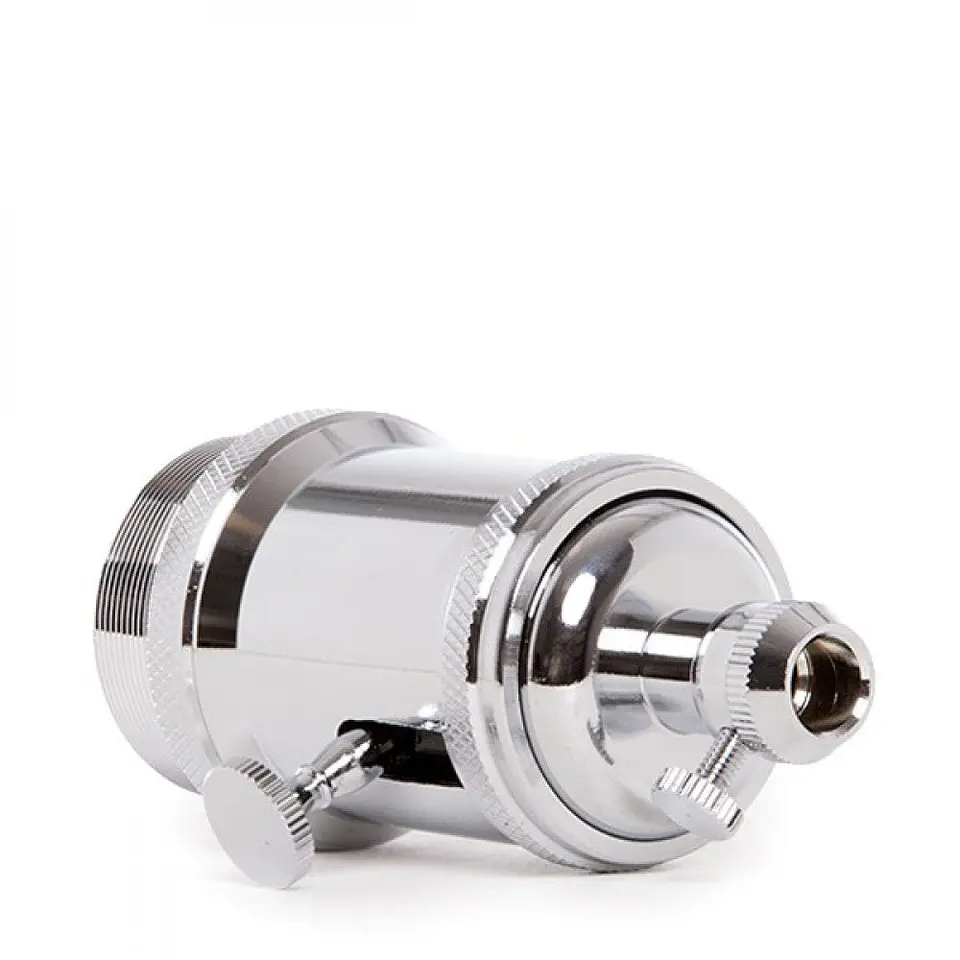 Suporte De Lampada E27 Cobre Baquelite- Interruptor Rotativo, Cor Cromada [AM-AH008] 2