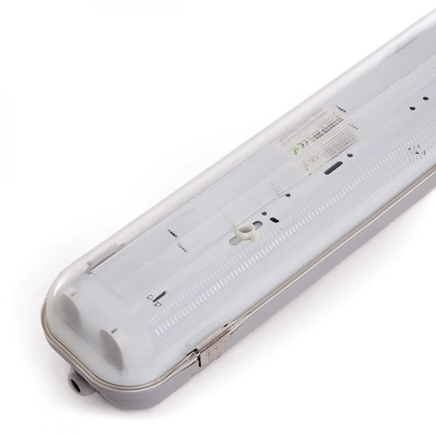 Pack de 4 Kits de Luz LED conectÃ¡veis â€‹â€‹impermeÃ¡veis â€‹â€‹para dois tubos LED ABS/PC de 1200 mm com clipes em aÃ§o inoxidÃ¡vel 4