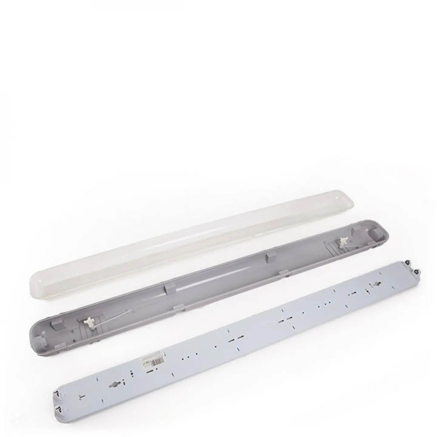 Pack de 4 Kits de Luz LED conectÃ¡veis â€‹â€‹impermeÃ¡veis â€‹â€‹para dois tubos LED ABS/PC de 1200 mm com clipes em aÃ§o inoxidÃ¡vel 8