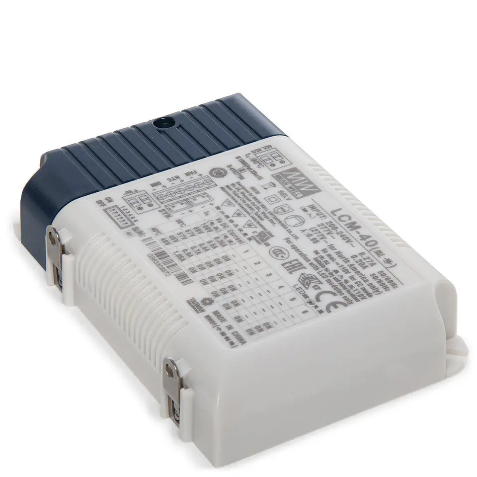 Driver Meanwell Downlights 40W Inteligente Ajustavel0-10V Ip20 2