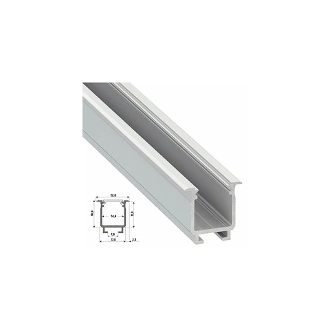 Perfil Aluminio Tipo W 2,02M