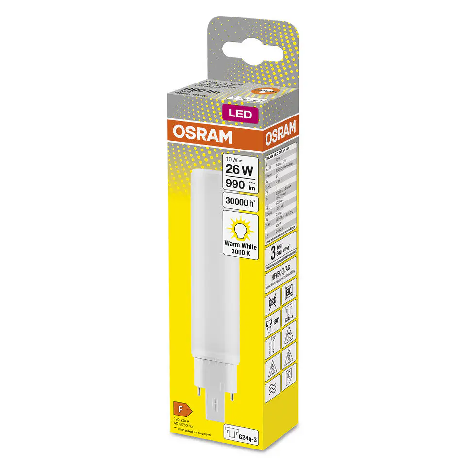 LÃ¢mpada LED Ledvance/DULUX G24q 3 10W 990Lm 3000K 120Âº IP20 2