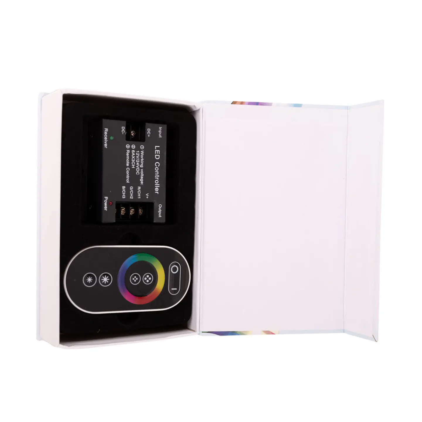 Controlador RfÂ Tira LED Rgb Controle Controlo Remoto Circular 12-24Vdc â–º 216/432W 4