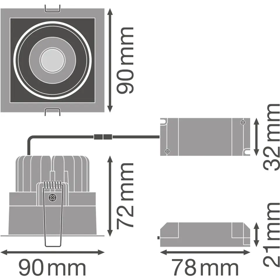 Foco LED LEDVANCE 8W 650Lm 3000K 36Âº IP20 3