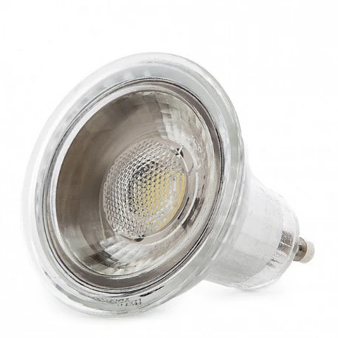 Lampada LED GU10 7W 515Lm 2700ºK Caixa Personalizada 40.000H [JY-GU10-G7W-WW-EP07]