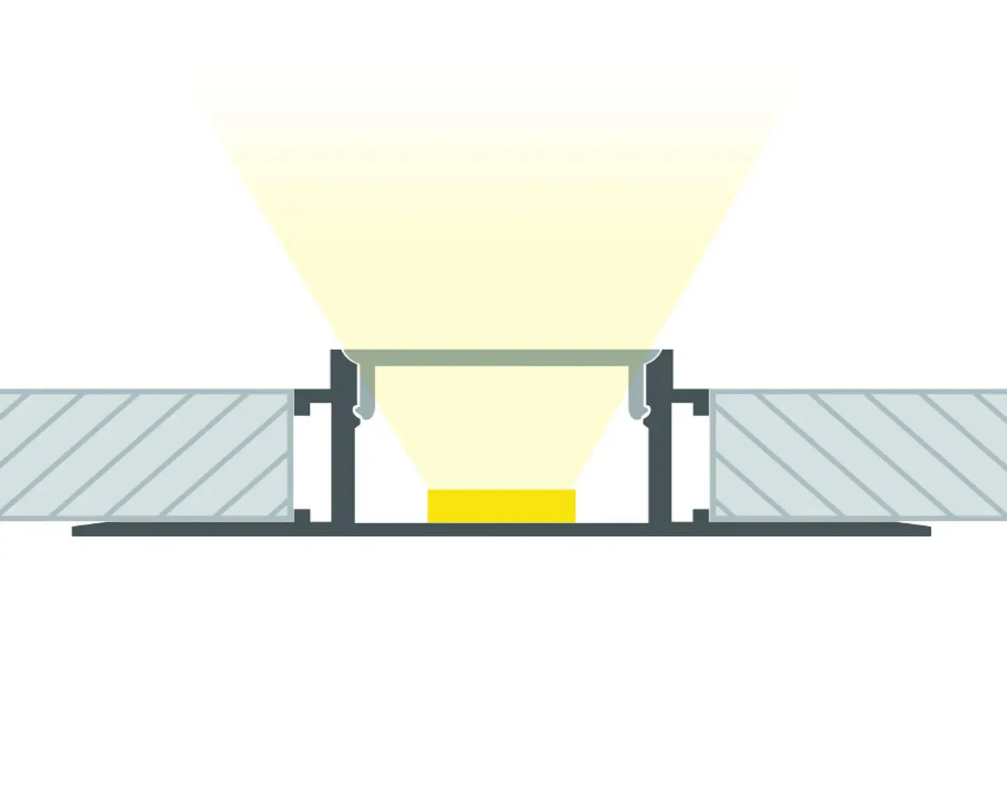 Perfil de AlumÃ­nio para IntegraÃ§Ã£o de Fita de LED - 30mm - com Difusor Opal - 2 Metros 2