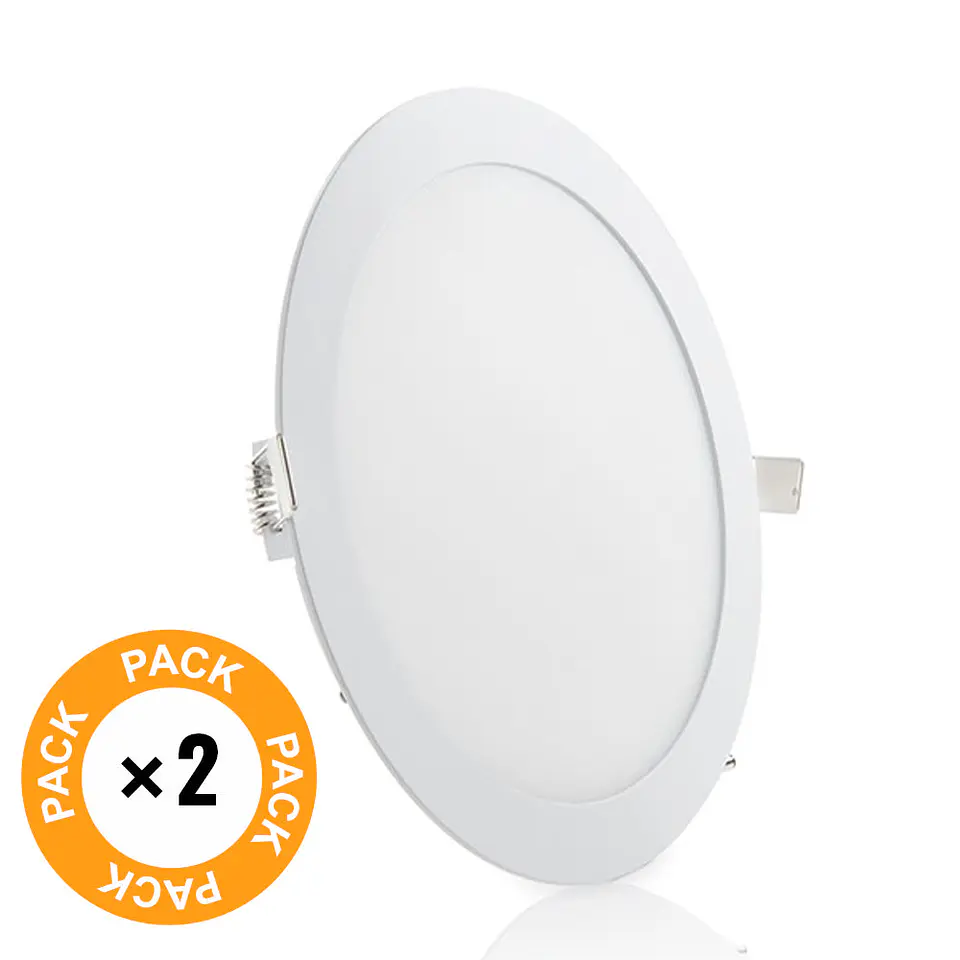 Pacote de 2 painÃ©is LED 20W 2000Lm 4200ÂºK Circular 40.000H [GR-RDP15-20W-W-PK2-AP] 2