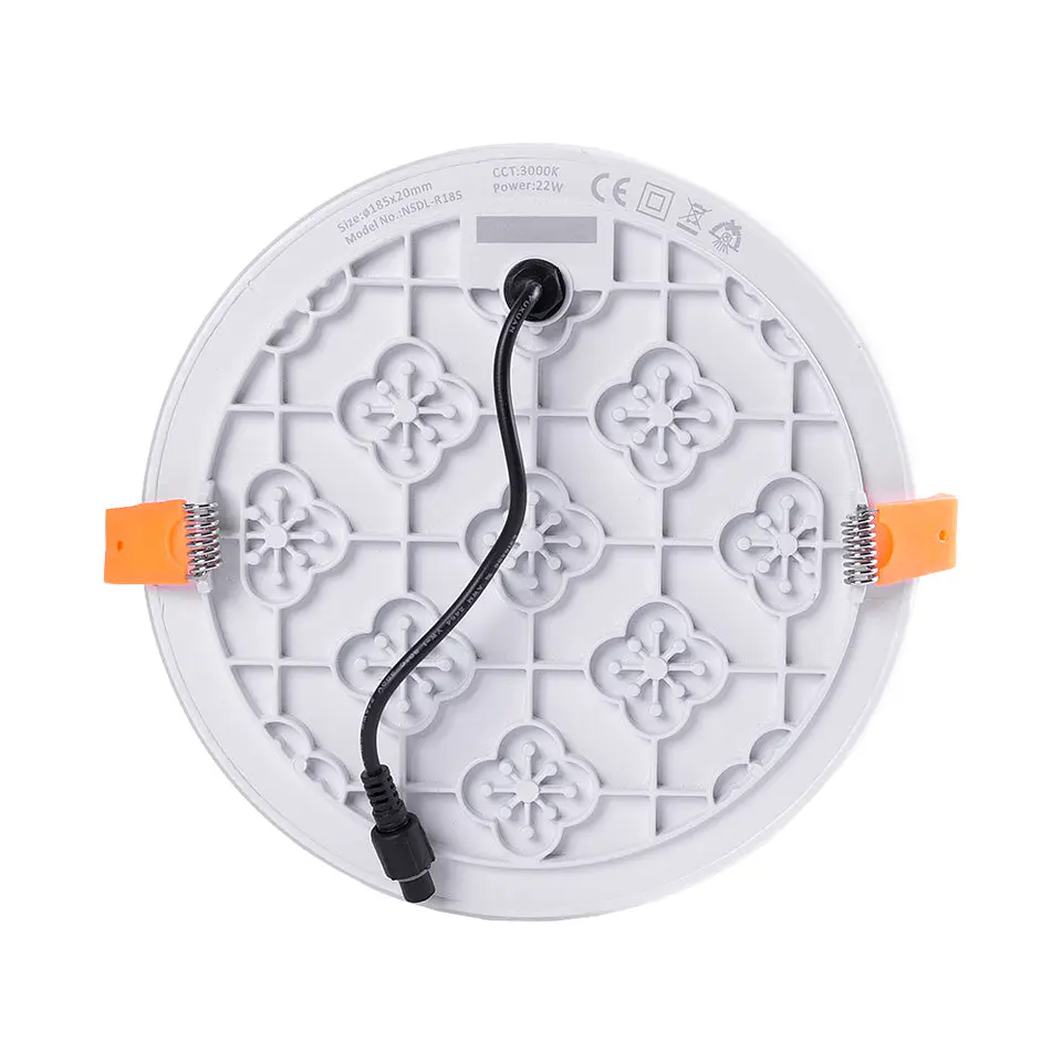 Placa LED 22W 1.735Lm 2700ÂºK Circular sem Moldura 40.000H [LUM-NSDL-R185] 4