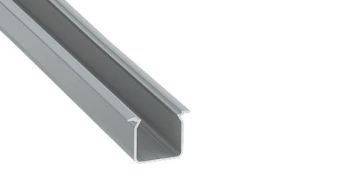 KIMERA-"SKAGEN" Perfil de Aluminio anodizado prateado com difusor opalino, tampas de extremidade e clipes de montagem 2,02 m