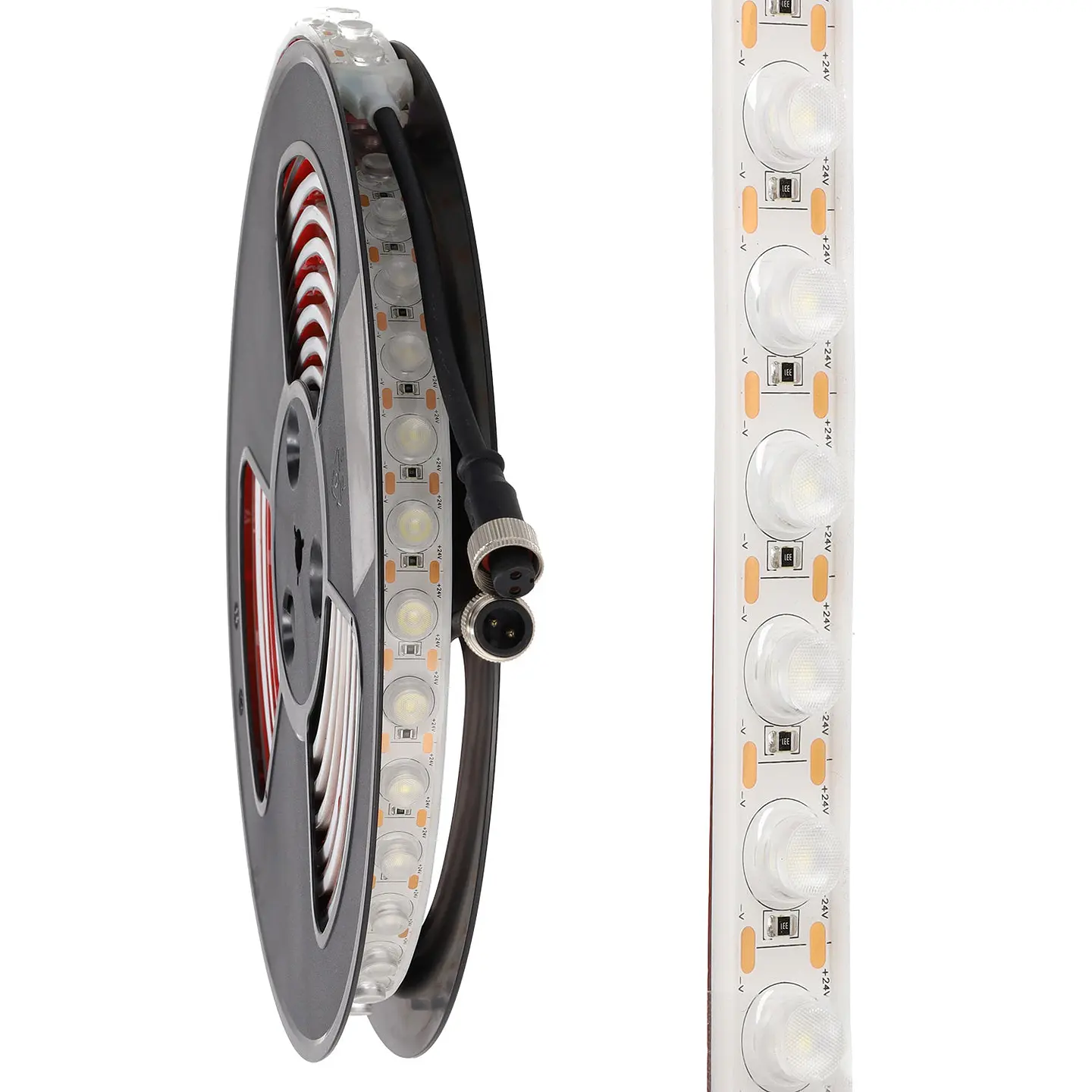 Arruela de parede LED flexÃ­vel 18W 24VDC 42LEDs/M SMD2835 1260Lm/M IP65 4000ÂºK 5 metros 4