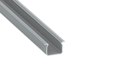 KIMERA-"UHRE" Perfil de Aluminio Anodizado Prateado com Difusor Opalino, TampÃµes e Clips de Montagem 2,02M