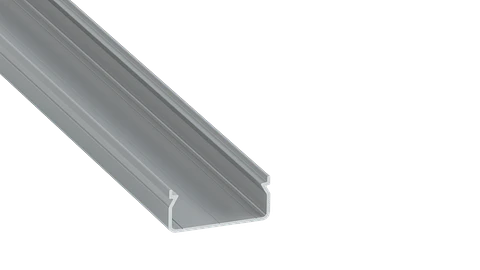 KIMERA-"EGEN" Perfil de Aluminio Anodizado Prateado com Difusor Opalino, TampÃµes e Clips de Montagem 2,02M