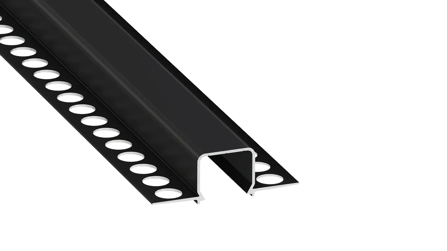 Perfil de alumÃ­nio anodizado preto KIMERA-