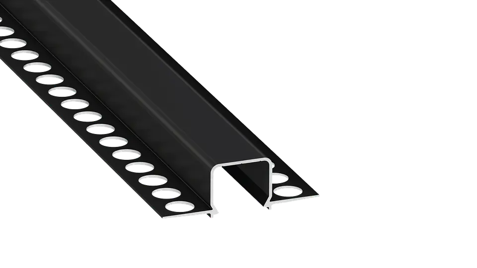 Perfil de alumÃ­nio anodizado preto KIMERA-